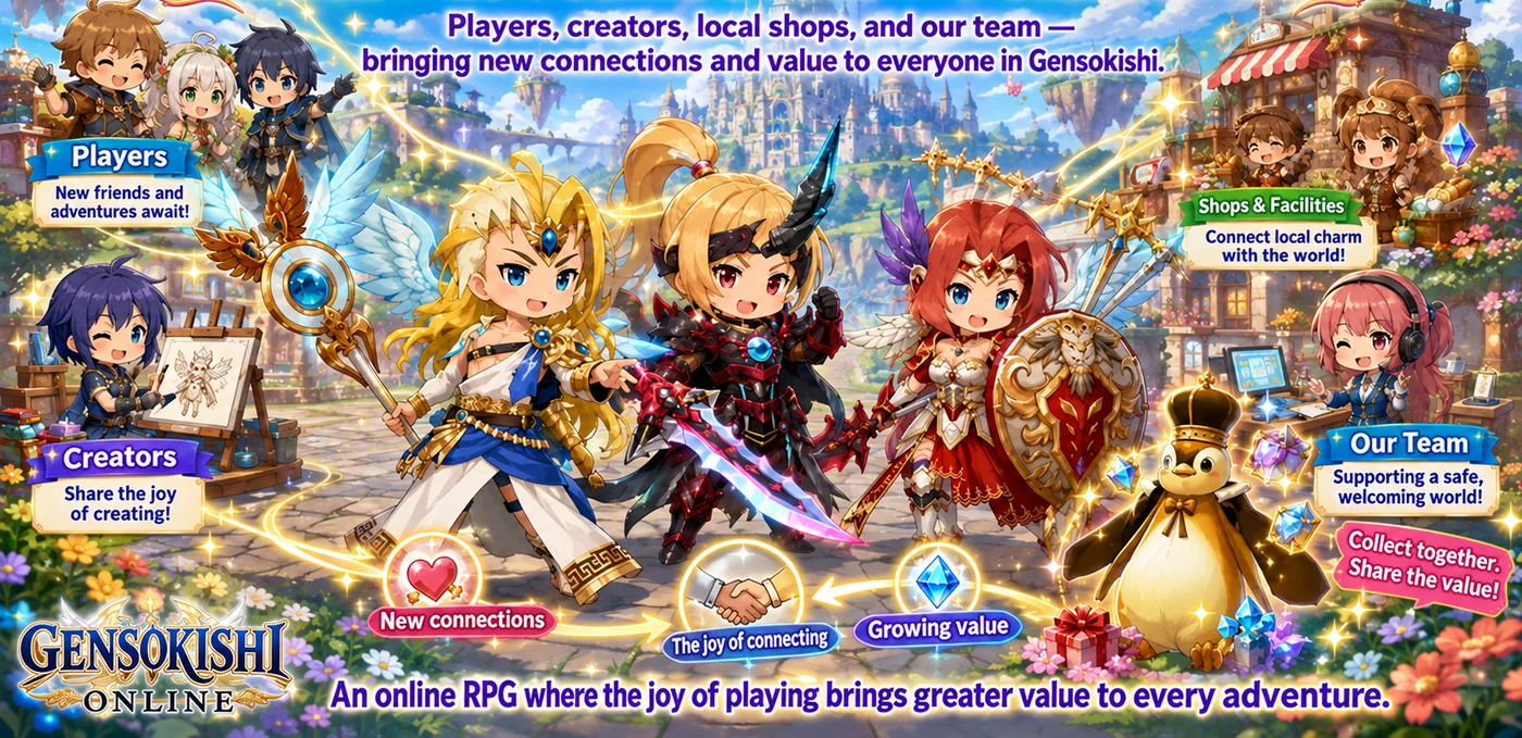 Players, creators, shops and the operating team connected as value spreads.