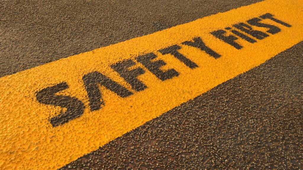 英語が書かれた道路