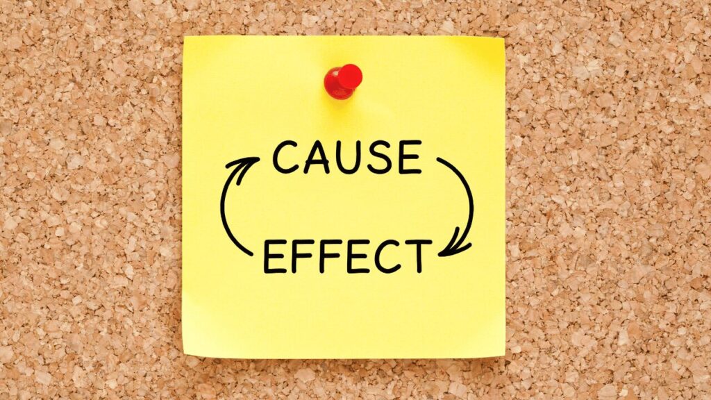 causeとeffectが書かれたメモ