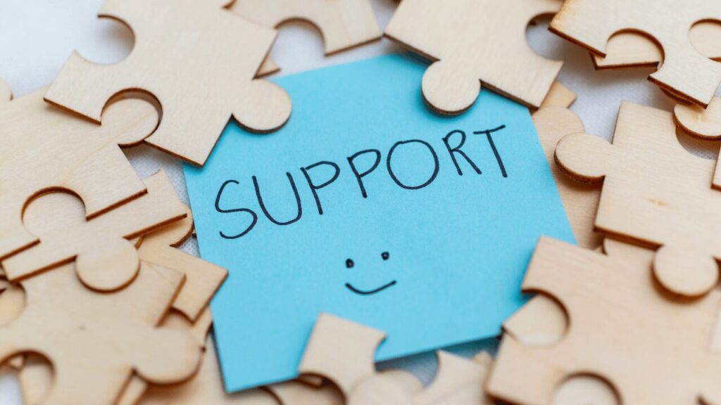 supportの文字とパズル